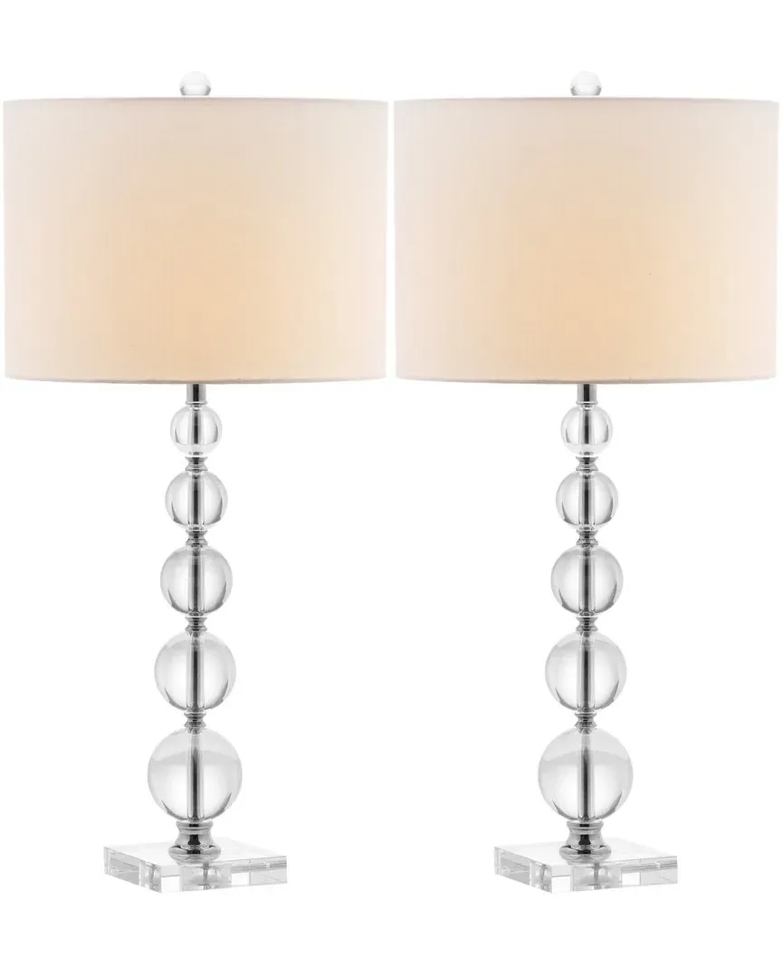 Liam 29in Stacked Crystal Ball Lamp - Clear, Crystal image