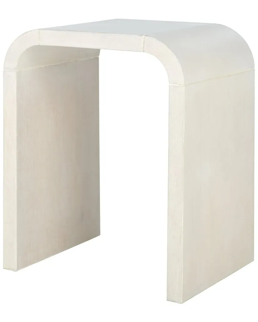 Liasonya Curved Accent Table - White Washed, Wood image