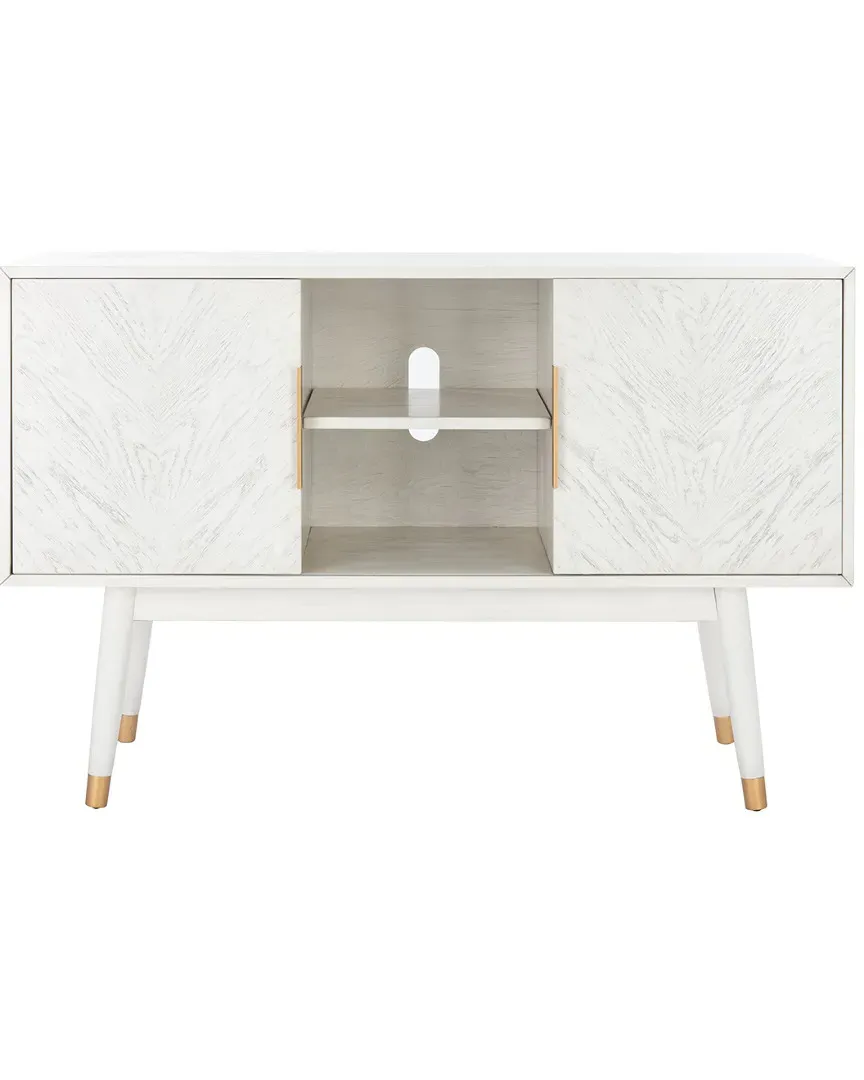 Ligia 2-Door Media Stand - White Washed, MDF