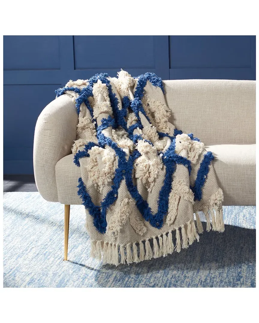 Lila Grace Throw - Navy, Cotton