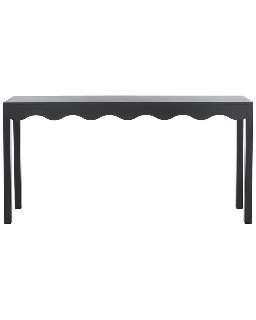 Lilith Wavy Console - Matte Black, Wood image