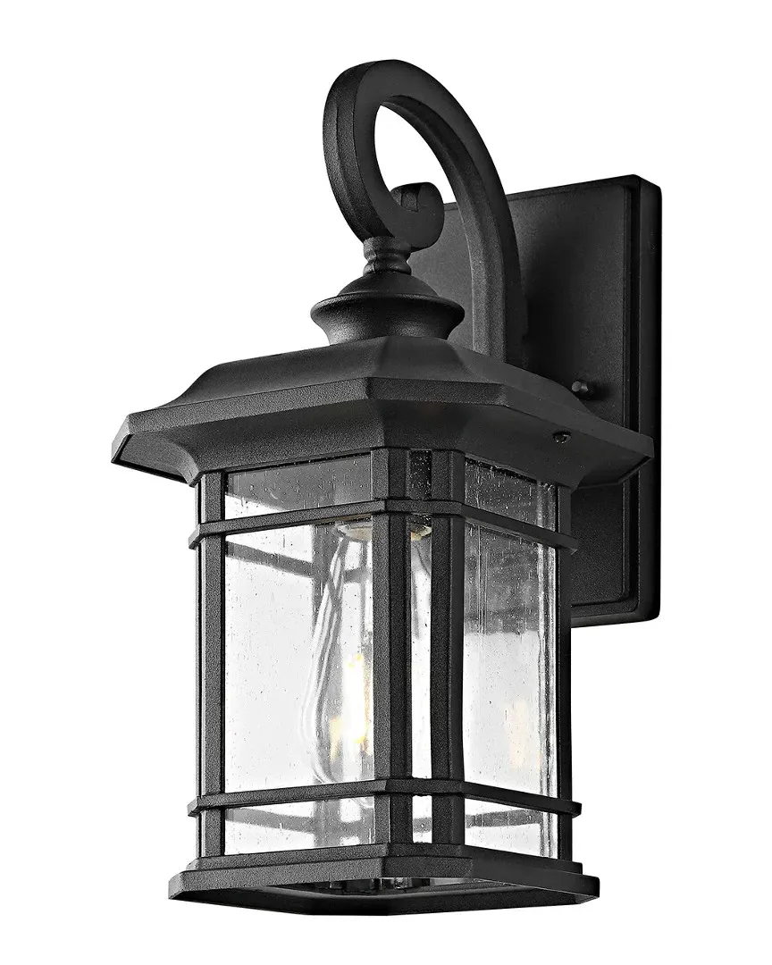 Lolia Outdoor Wall Lantern - Black, Aluminum