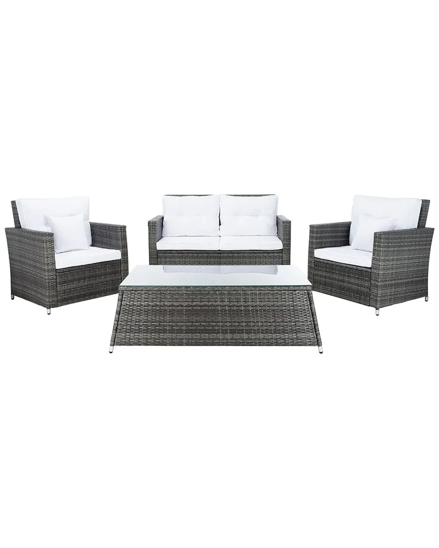 Lorma 4-Piece Outdoor Living Set - Grey, Wicker image
