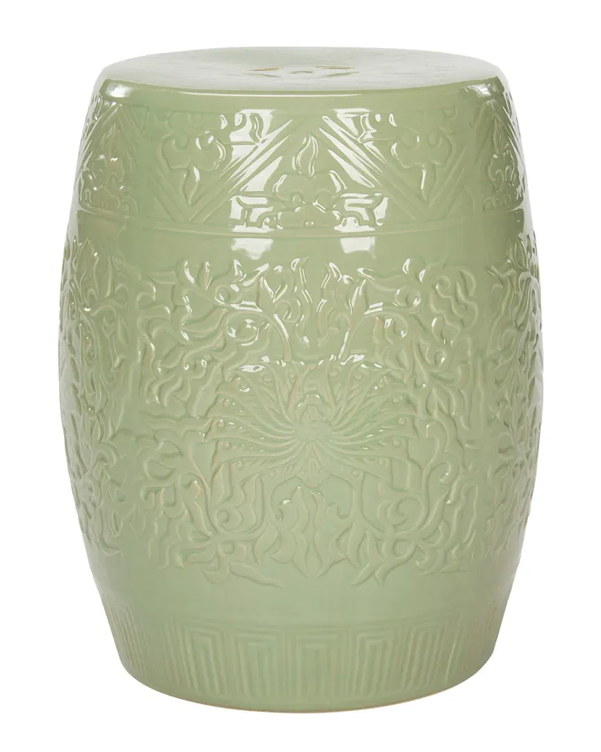 Lotus Garden Stool - Light Green, Ceramic image