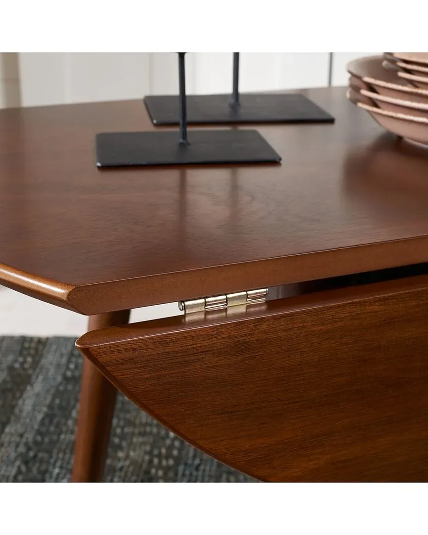 Lovell Round Folding Dining Table - Walnut, Wood