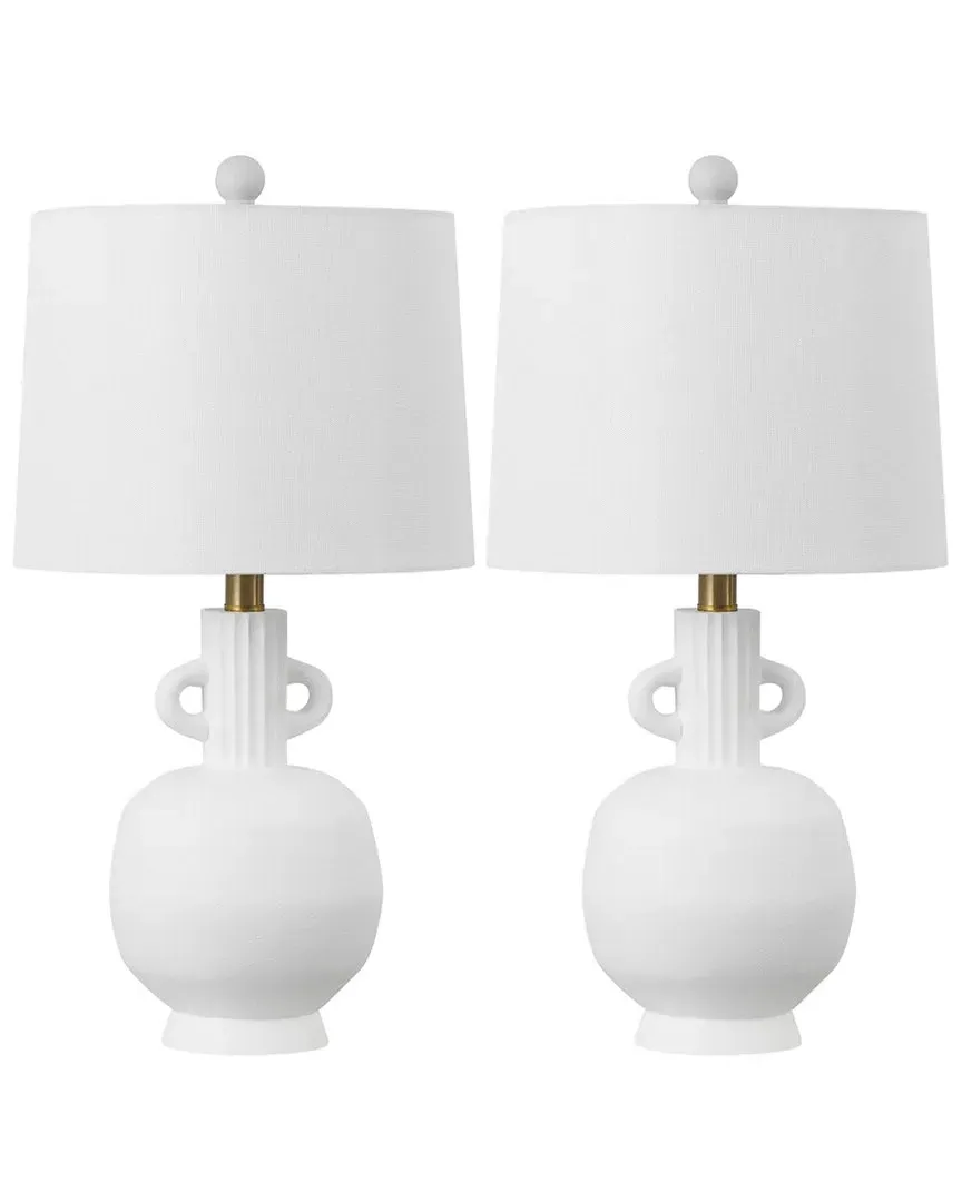 Lucas Table Lamp Set of 2 - White, Resin image