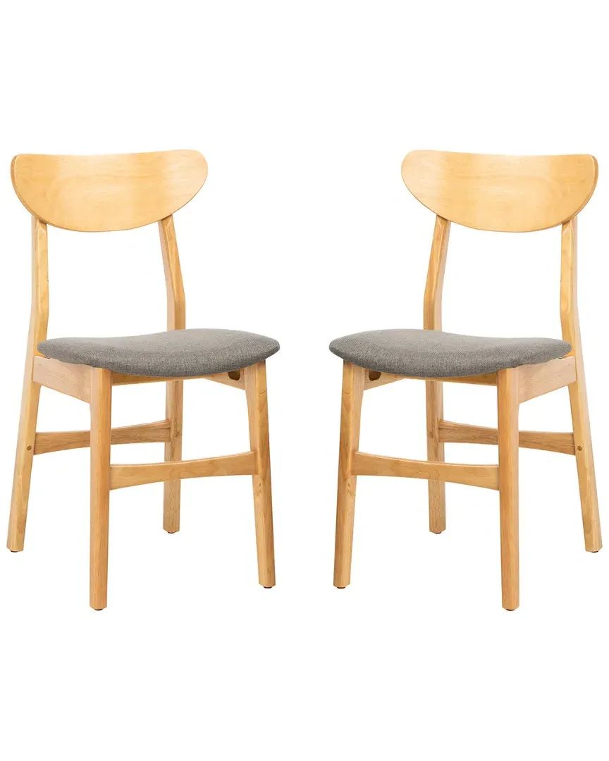 Lucca Dining Chair Set of 2 - Natural Wood