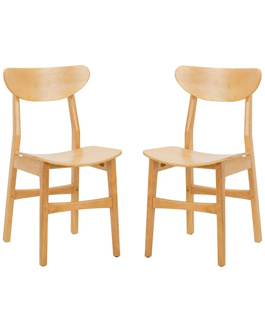 Lucca Dining Chair Set of 2 - Natural Wood