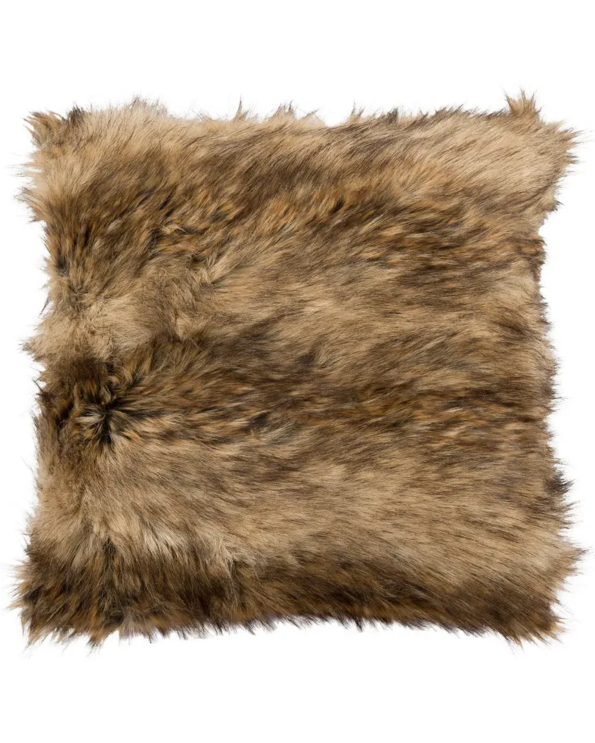 Luccia Faux Fur Pillow - Brown image