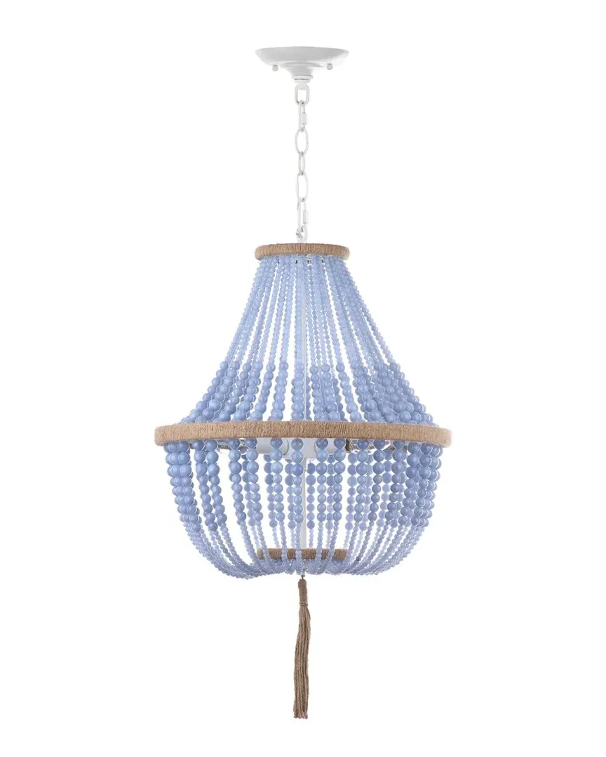 Lush Kristi 3-Light Beaded Pendant - Blue, Acrylic