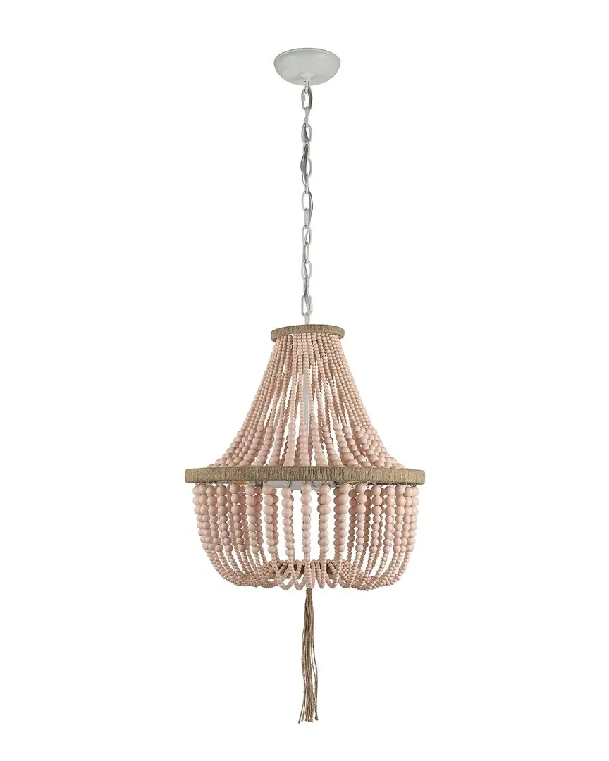 Lush Kristi 3-Light Beaded Pendant - Blush, Acrylic