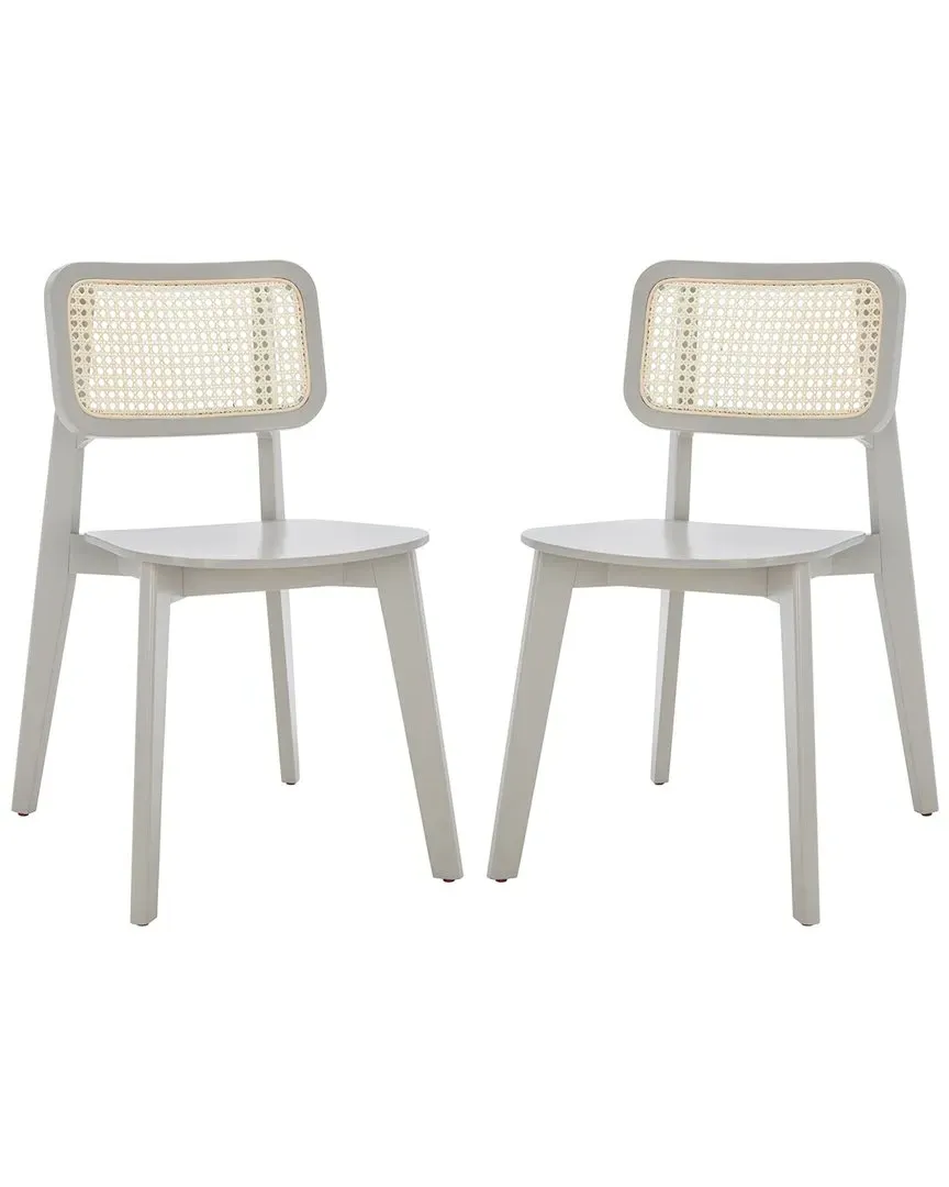 Luz Set of 2 Cane Dining Chairs - Grey image