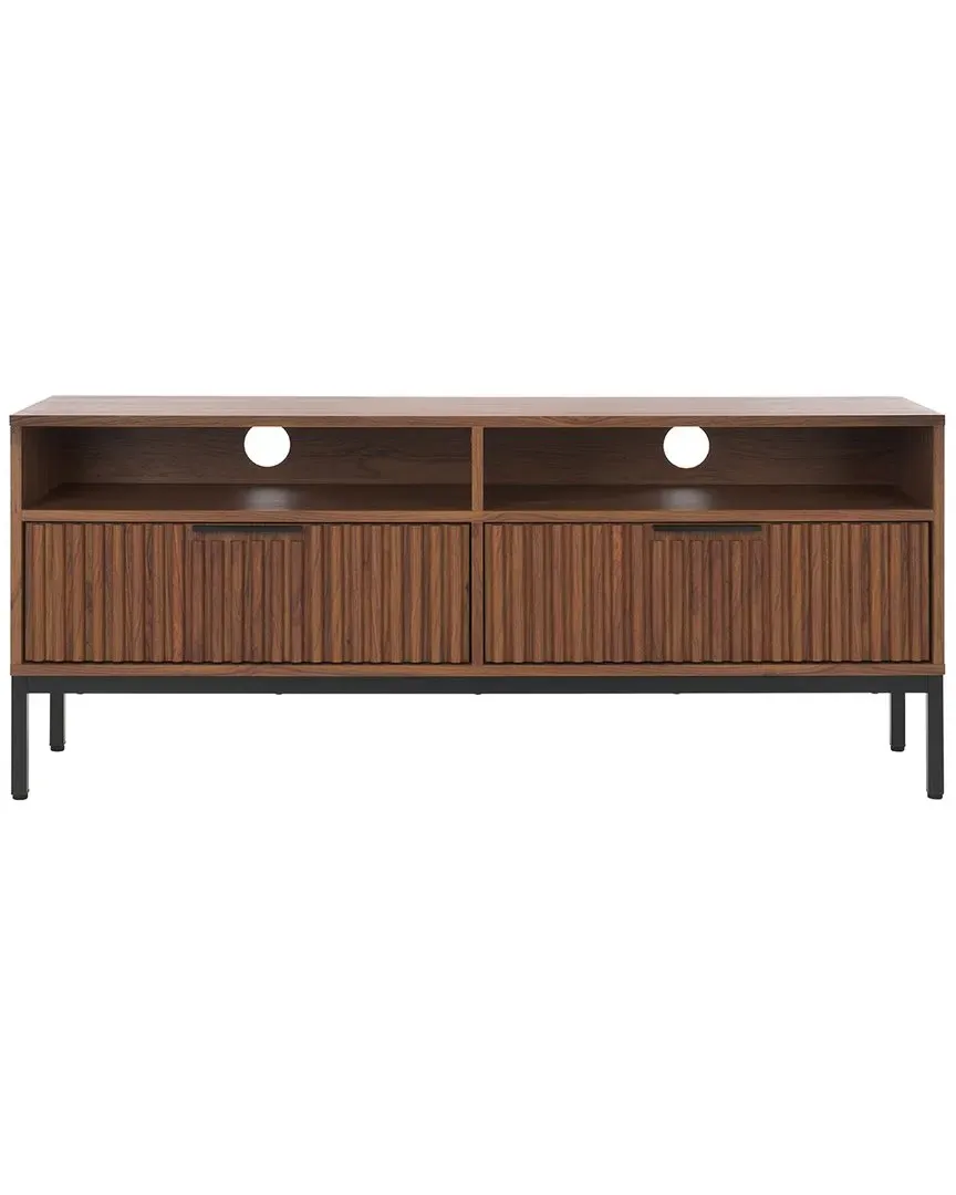 Lylia 2-Drawer Media Stand with Storage - Walnut