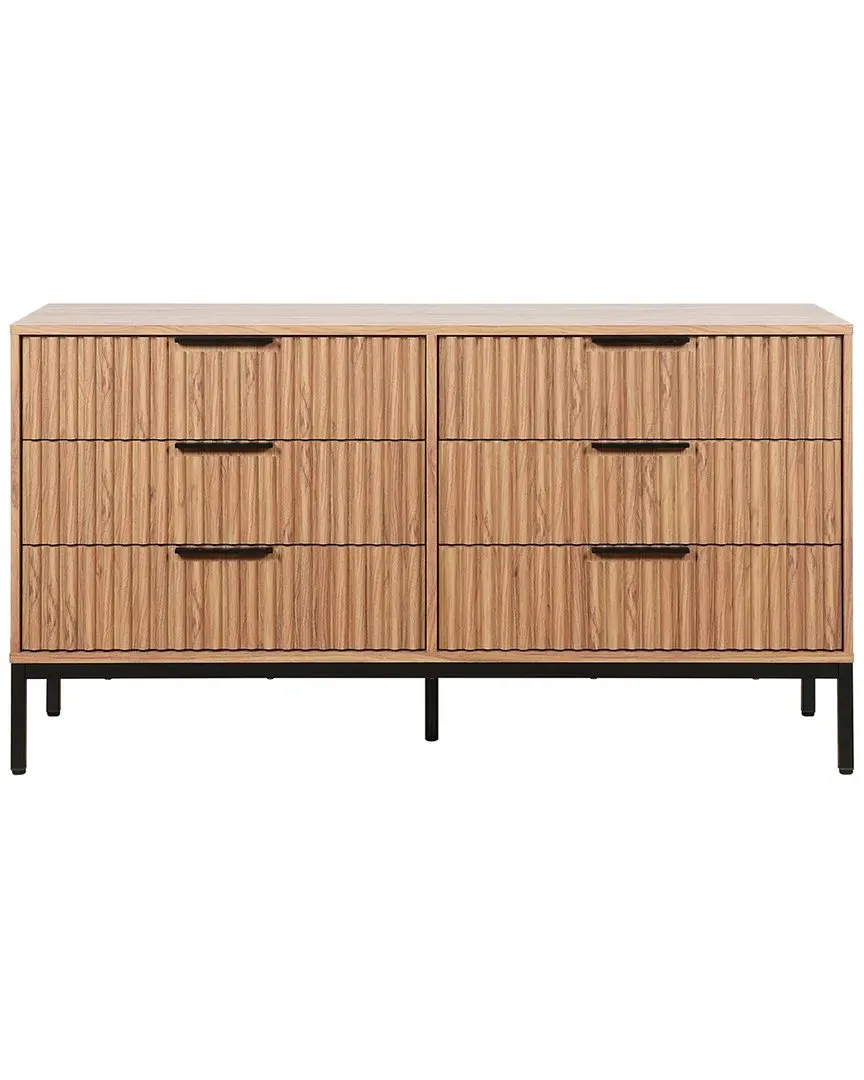 Lylia 6-Drawer Dresser - Oak, Wood image