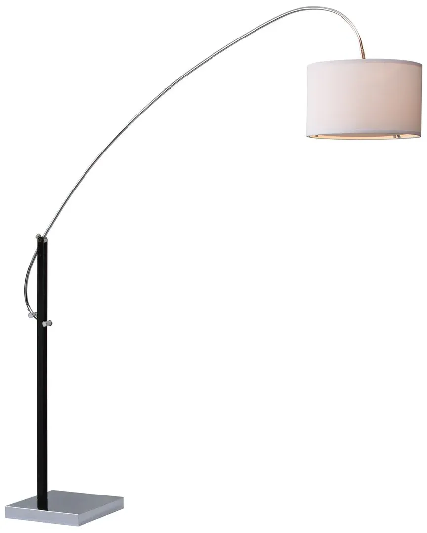 Lyra 111in Adjustable Arc Floor Lamp - Chrome, Metal image