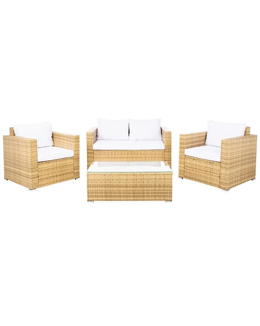 Machie Outdoor 4pc Living Set - Natural, Wicker