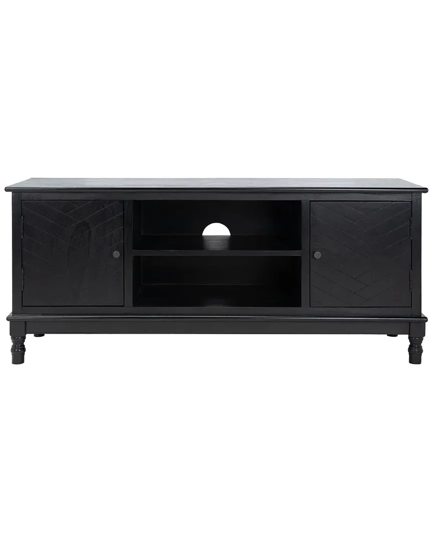 Magnolia 2-Door TV Stand with Shelves - Black image
