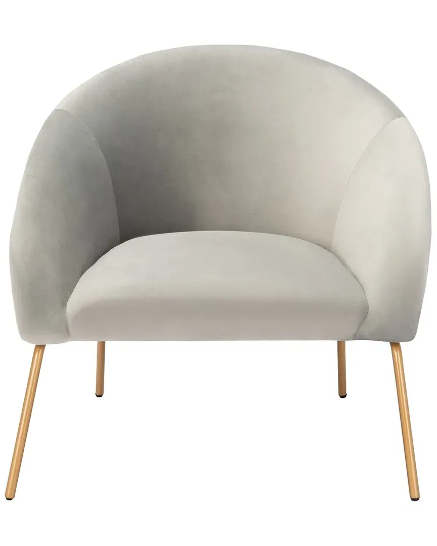 Mandi Accent Chair - Grey, Velvet