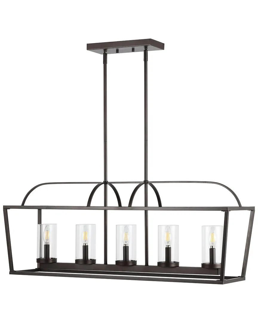 Manning 5-Light Chandelier - Bronze, Glass