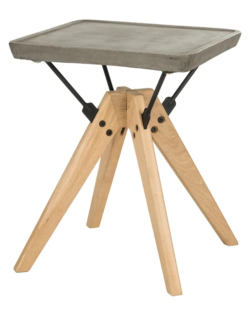 Marcio Side Table - Dark Grey, Concrete