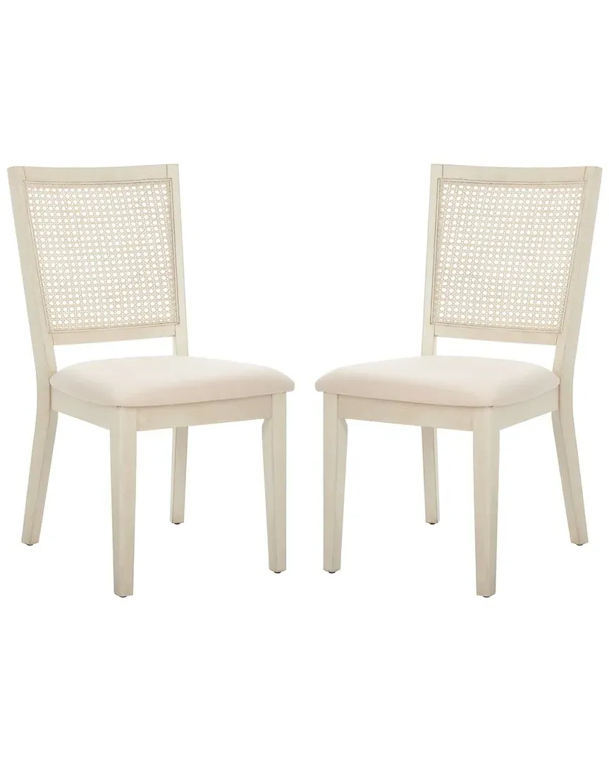 Margo Set of 2 Dining Chairs - White, Wood