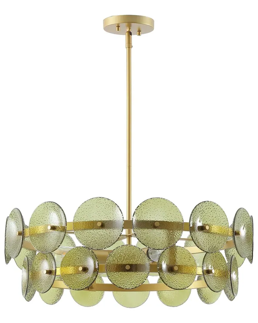 Martini 4-Light Chandelier - Green, Brass