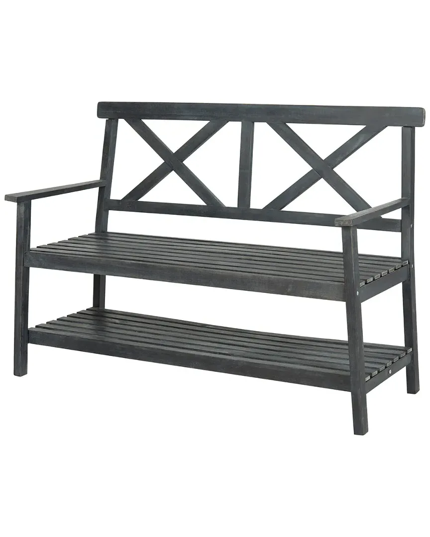 Mayer Outdoor Bench - Dark Slate Grey, Acacia image