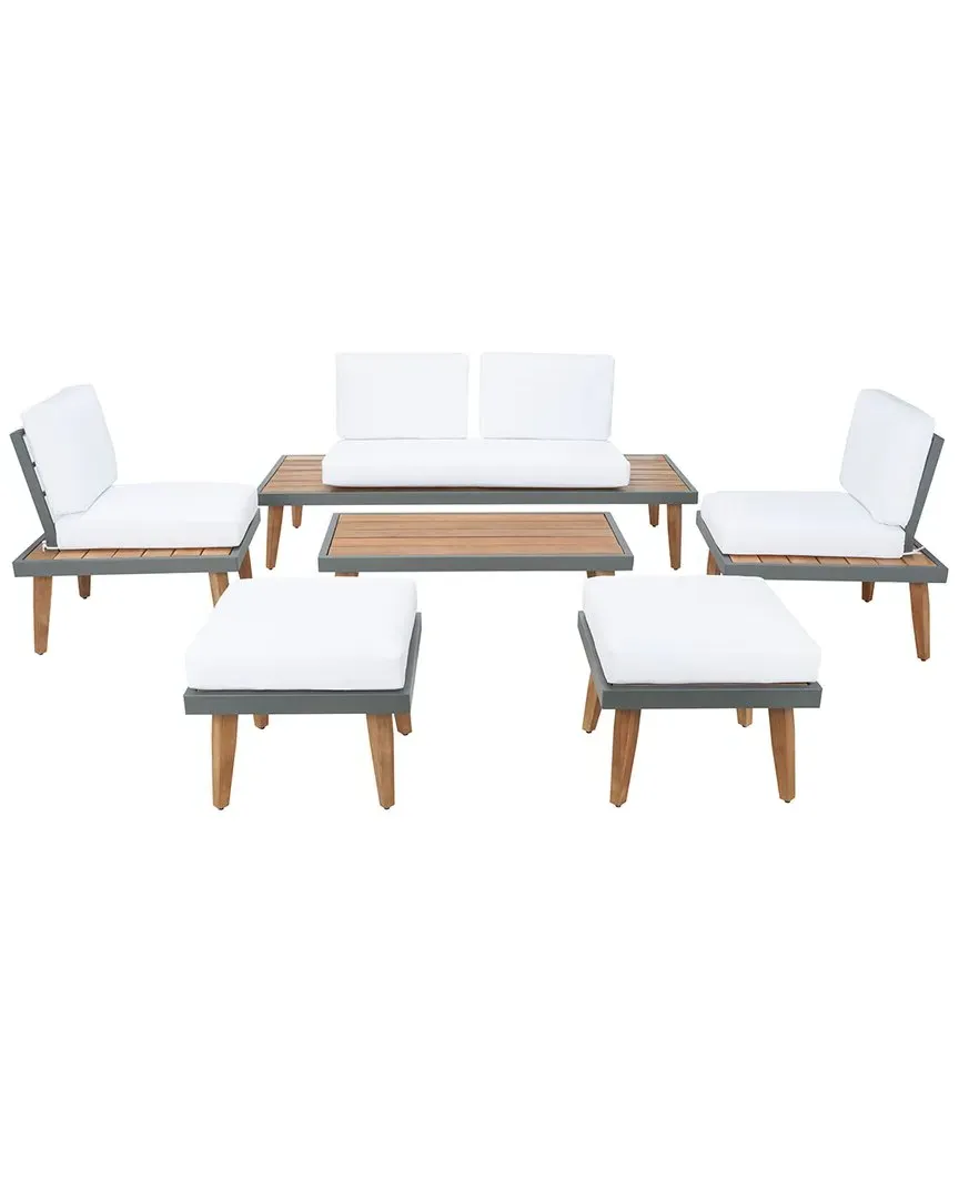 Melbrook 6-Piece Outdoor Living Set - Black, Steel