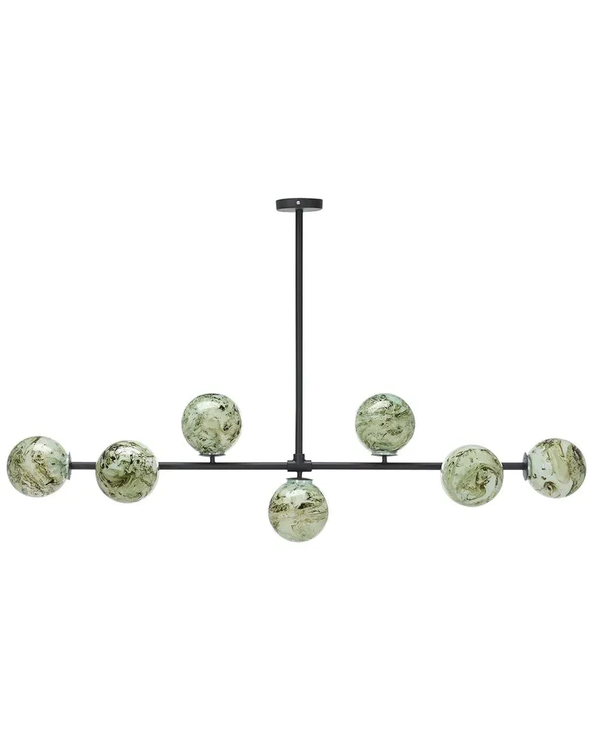 Melesa 53in Chandelier - Black, Glass image
