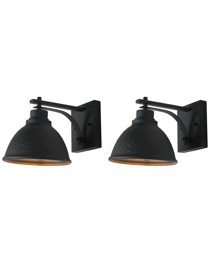 Melila 7.87in Outdoor Sconce Set of 2 - Black
