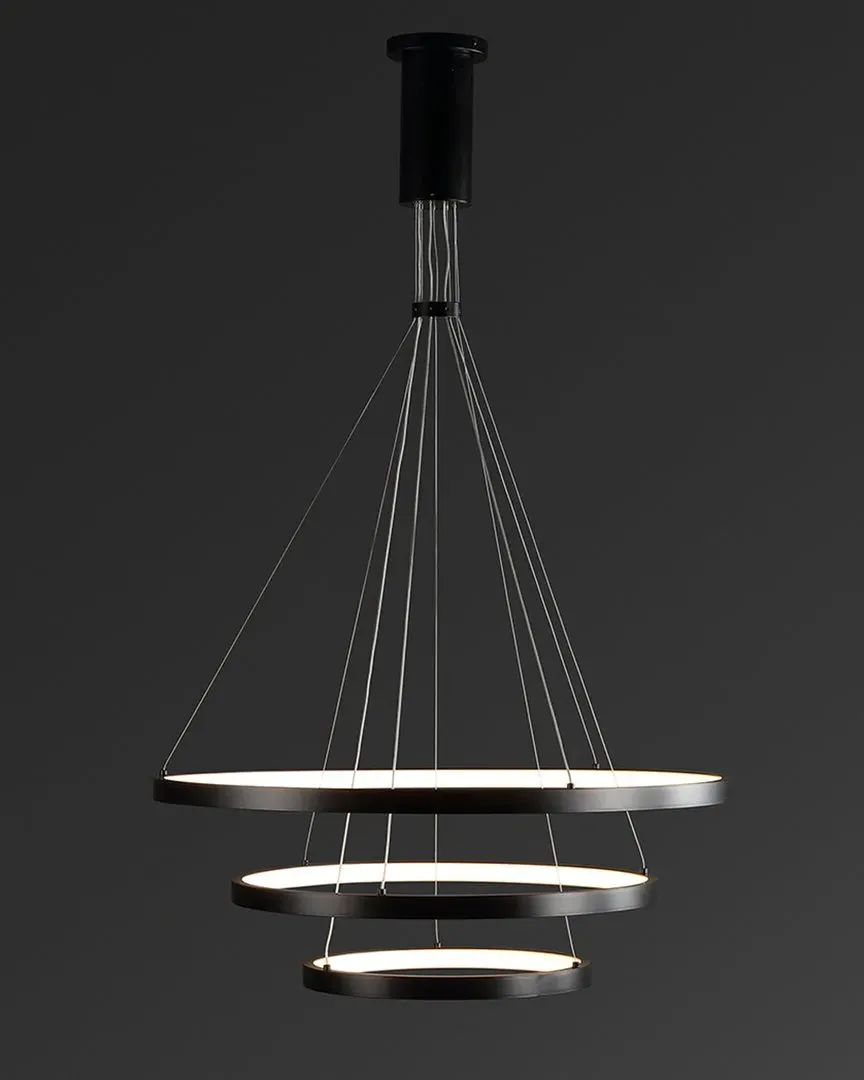 Meranda 3-Tier Chandelier - Black, Aluminum image