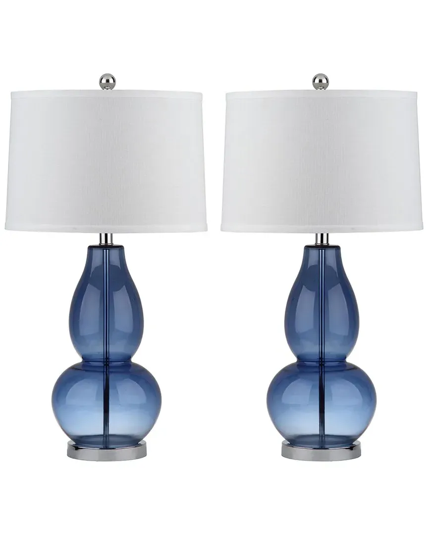 Mercurio Double Gourd Table Lamp - Silver Blue, Glass image