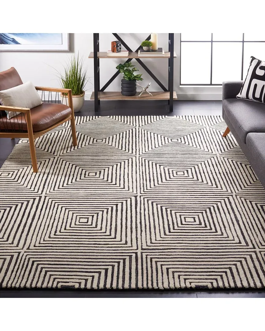 Metro Hand-Tufted Rug - Black, Wool