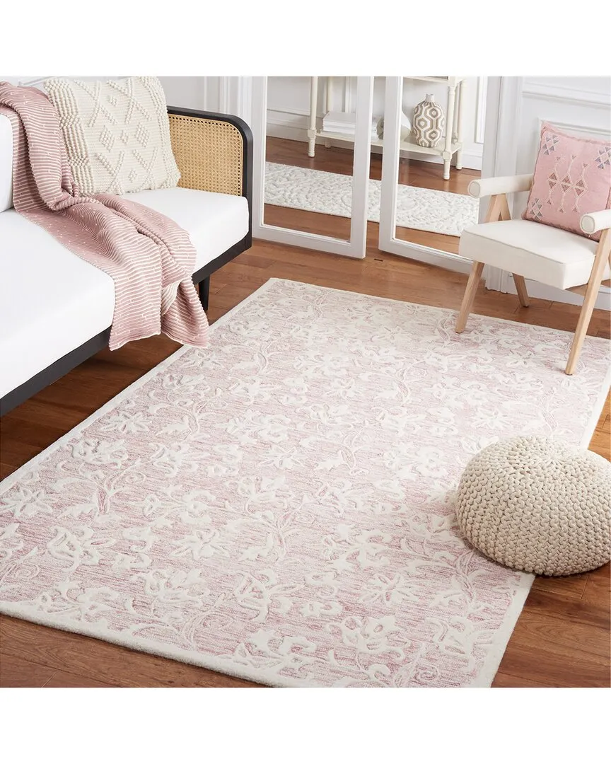 Metro Hand-Tufted Rug - Pink, Wool