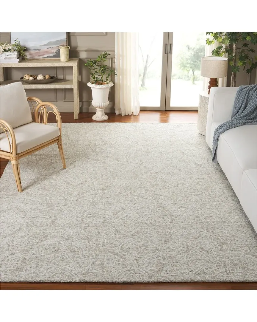 Metro Indian Wool & Cotton Rug - Beige