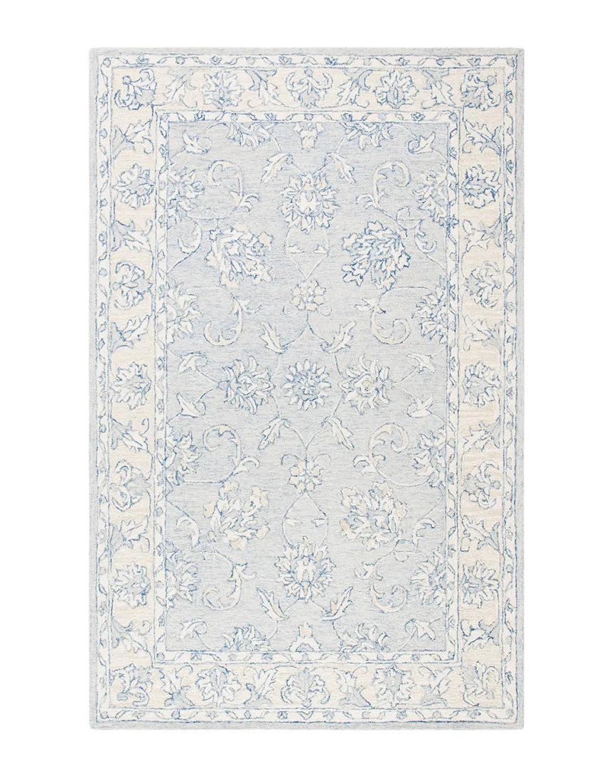 Micro-Loop Hand-Tufted Rug - Blue, Wool