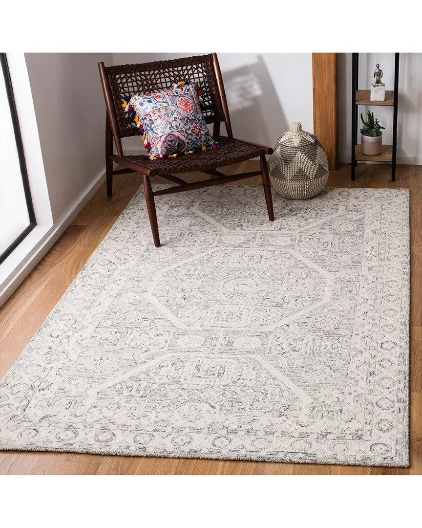 Micro-Loop Hand-Tufted Rug - Charcoal, Wool