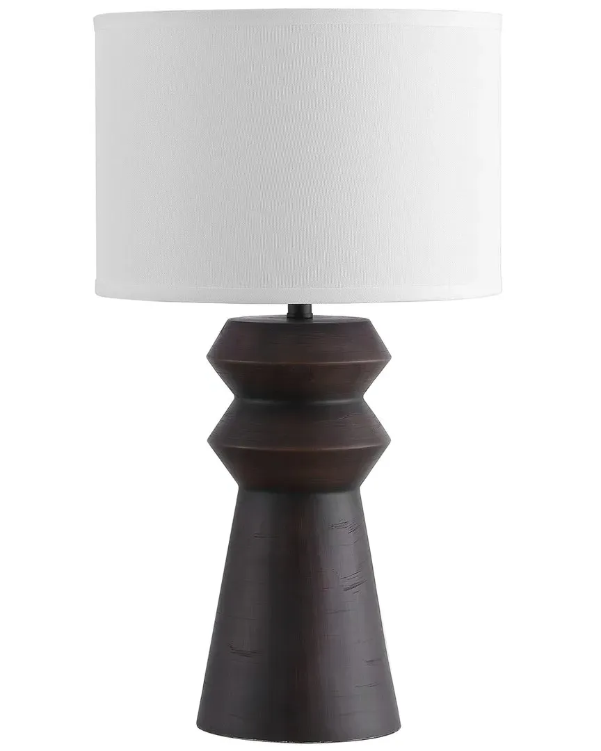 Monika 25in Table Lamp - Antique Black, Resin