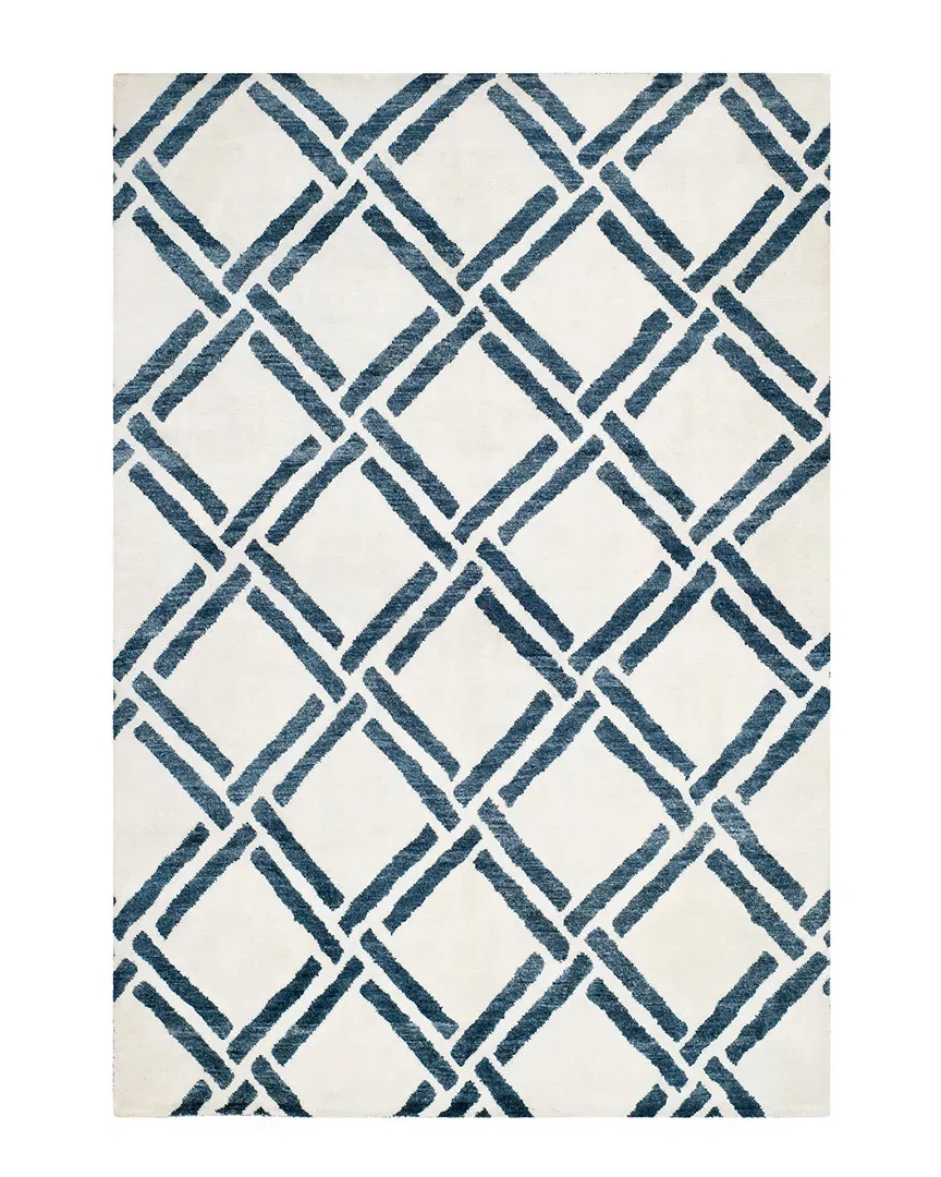 Moroccan Hand-Knotted Rug - Blue