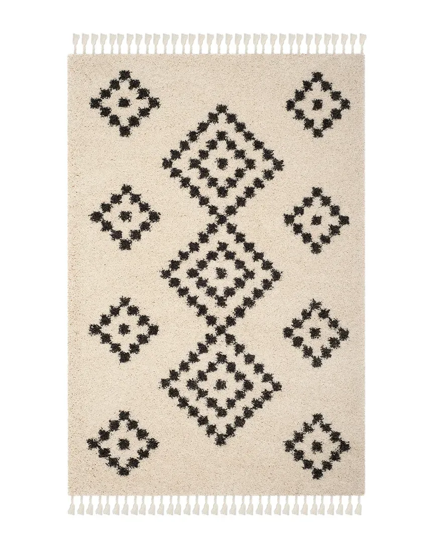 Moroccan Shag Rug - Cream, Polypropylene