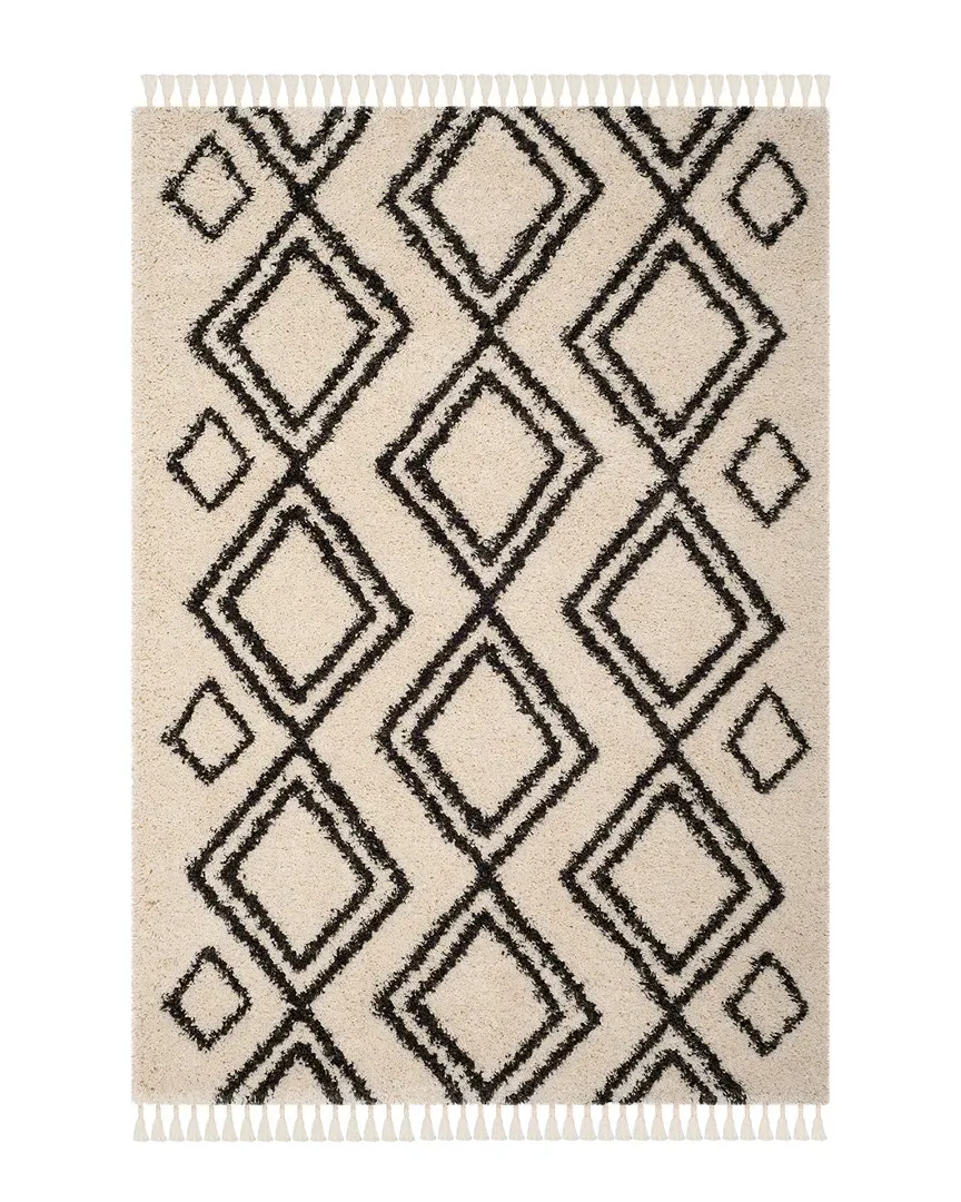 Moroccan Shag Rug - Cream, Polypropylene