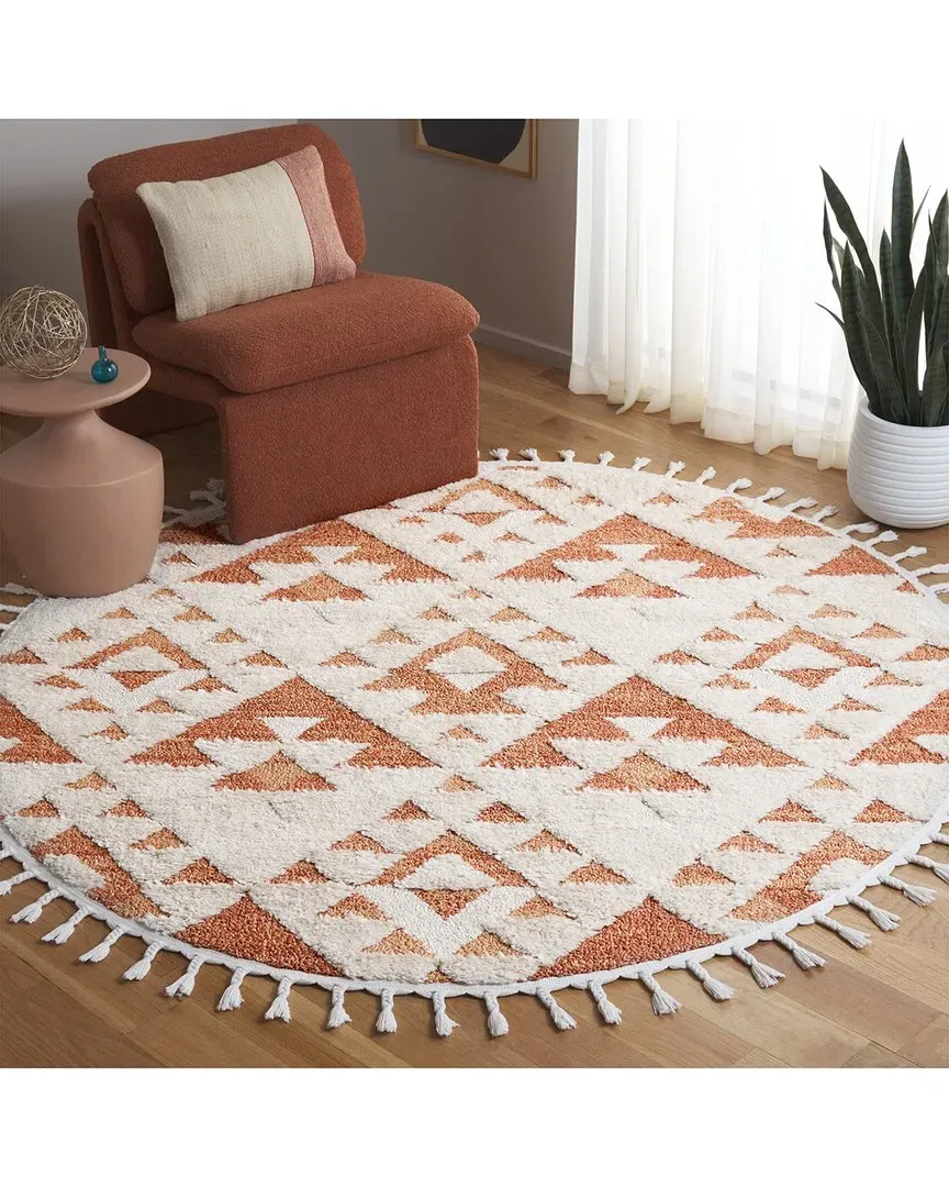 Moroccan Tassel Shag Rug - Ivory, Polypropylene image