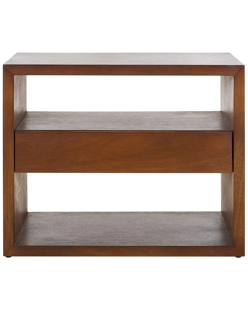 Munson 2-Shelf Nightstand with Drawer - Natural, Wood image