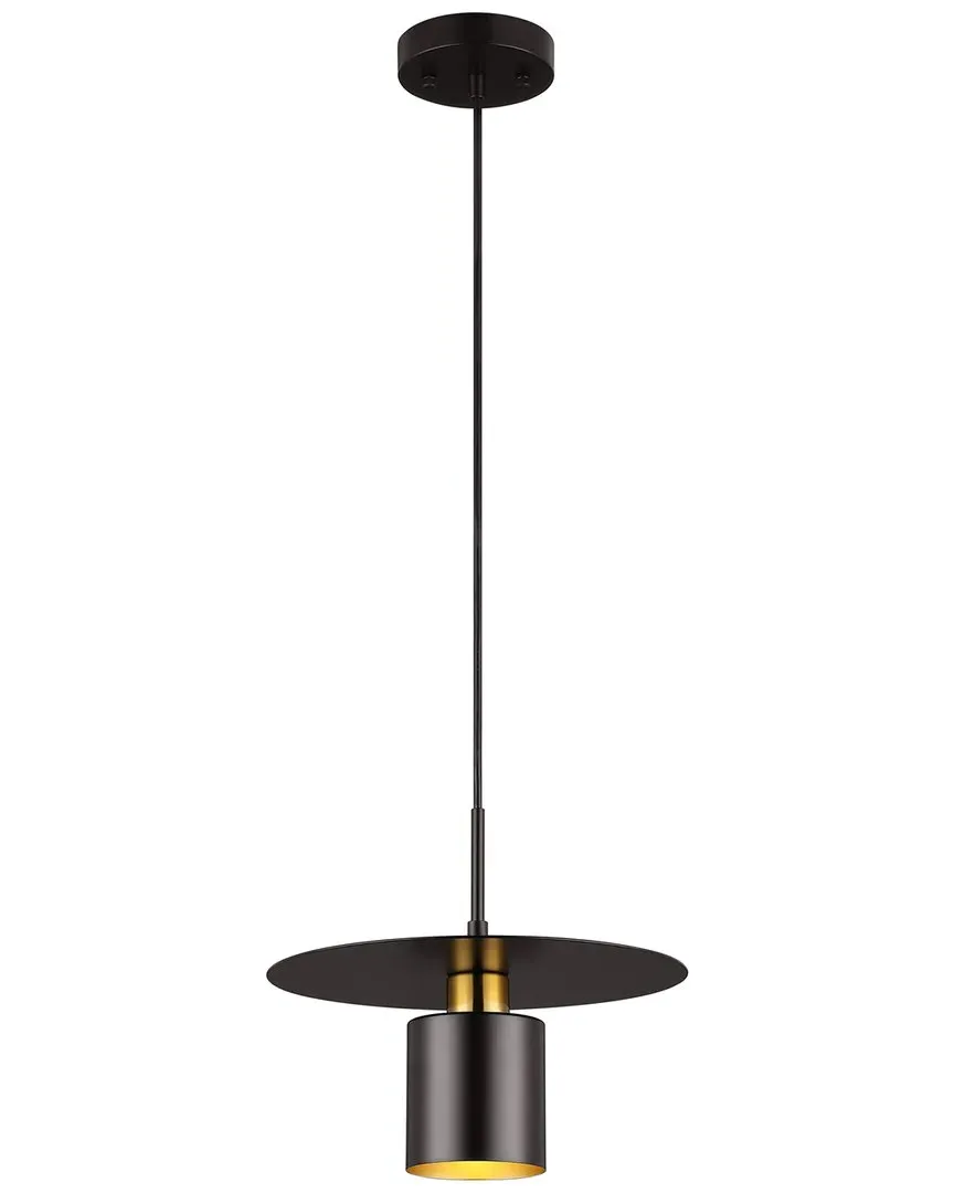 Mynoby 11.75in Pendant - Black, Brass image