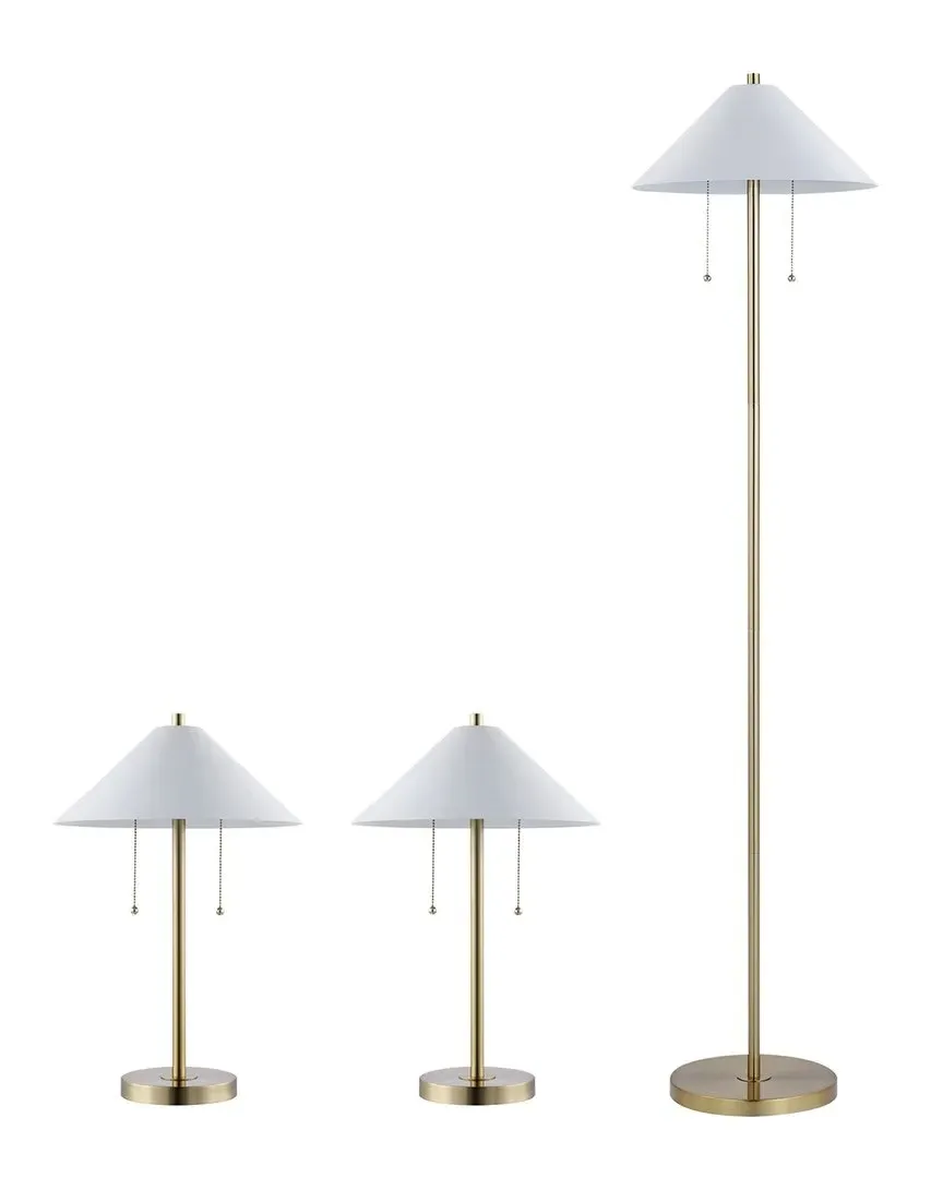 Nadia Floor and Table Lamp Set - Brass Gold image