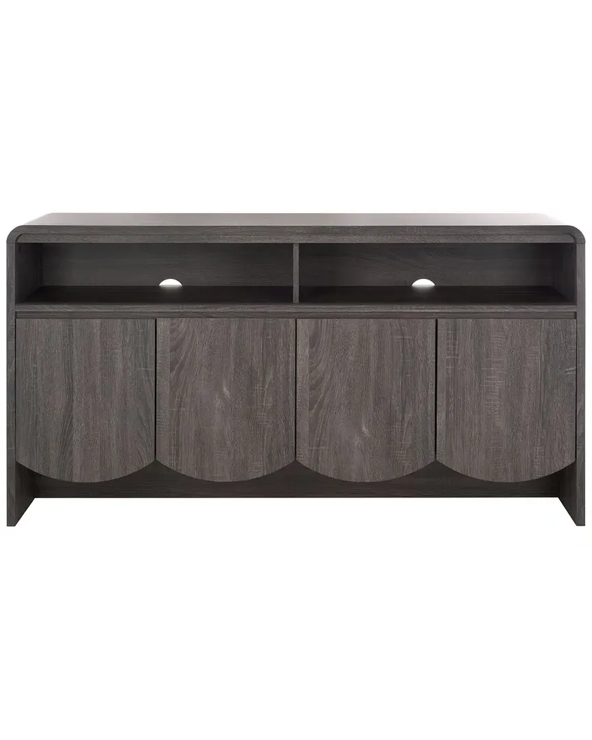 Narine 2-Shelf Sideboard with Storage - Distressed Black