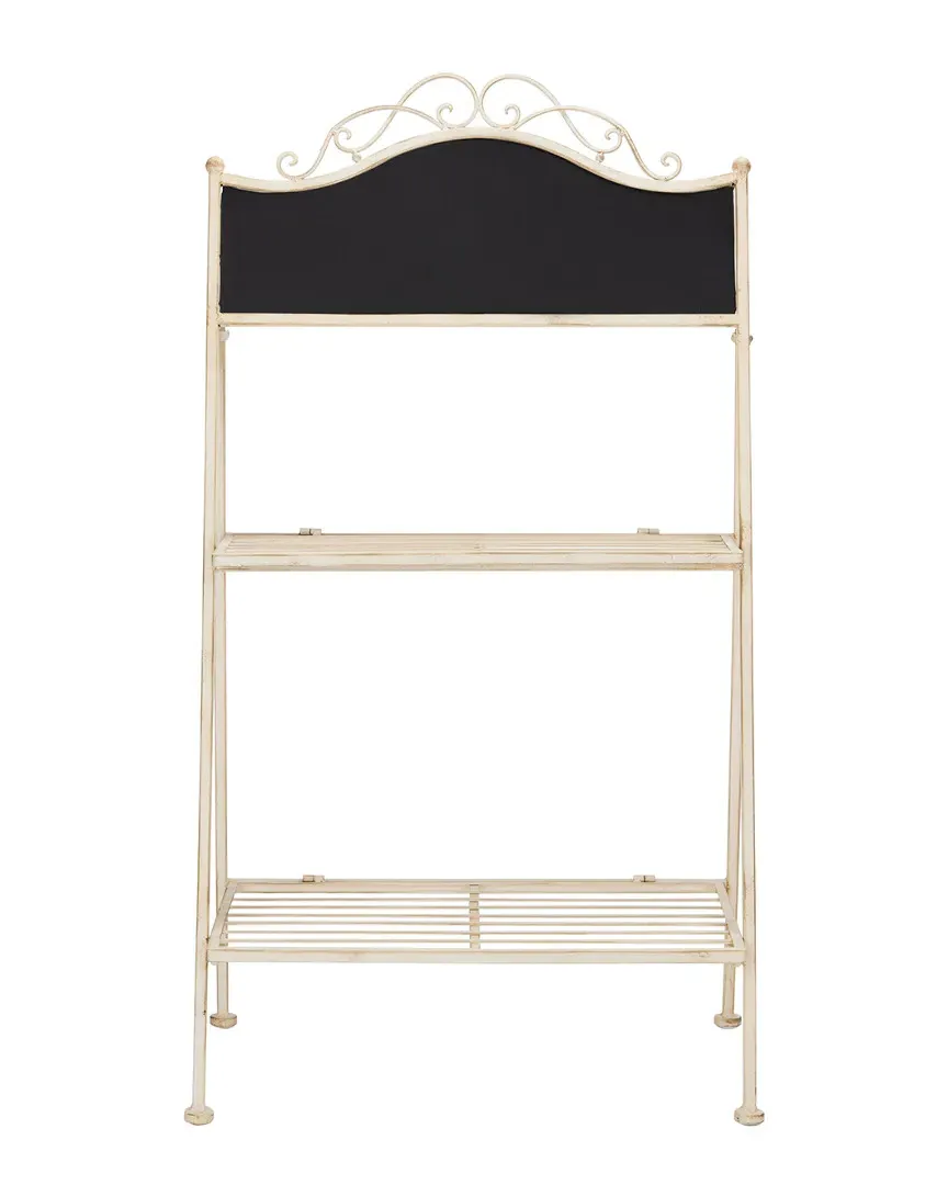 Natum 2-Tier Plant Stand - Pearl White, Metal