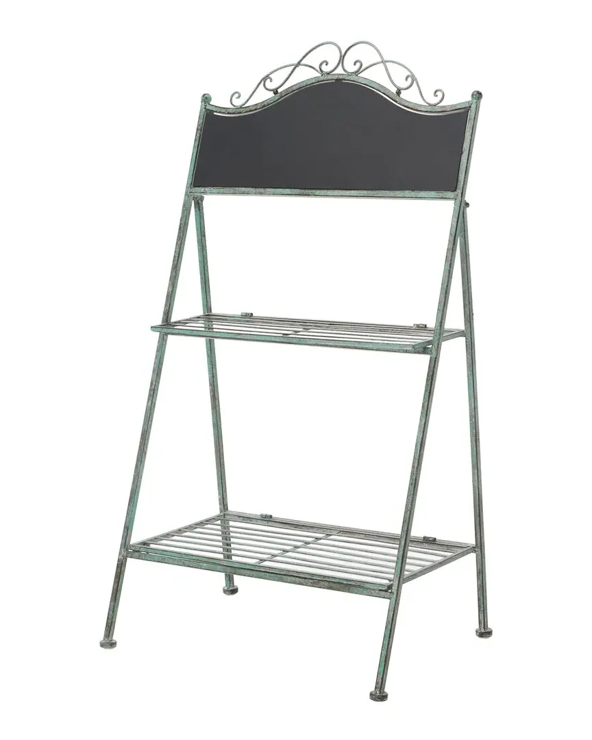 Natum Indoor/Outdoor 2-Tier Plant Stand - Green, Metal image