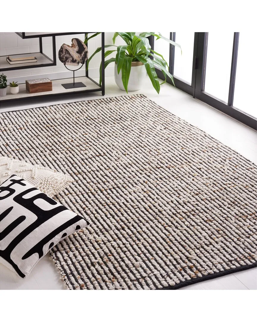 Natura Hand Woven Rug - Black, Wool & Jute image