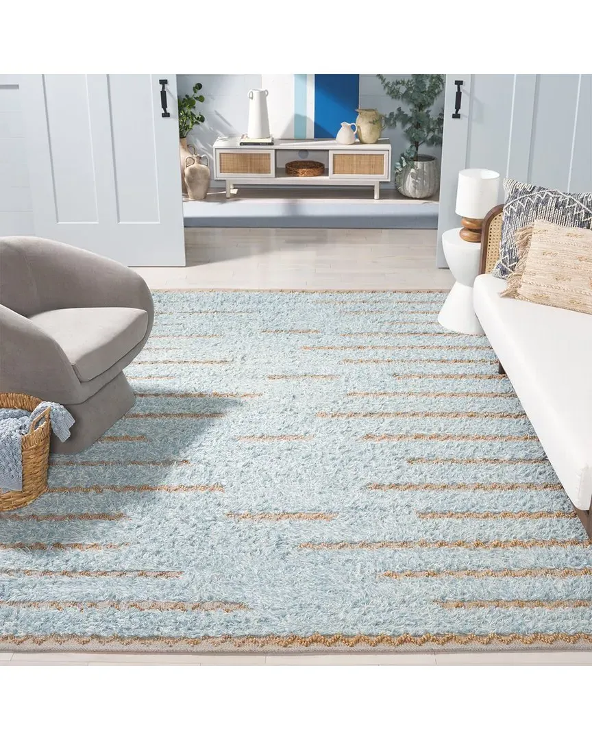 Natura Hand Woven Rug - Blue, Wool